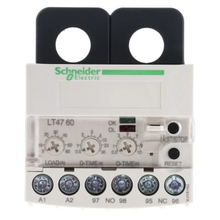 Schneider Electric LT47 Overload Relay 1 NO/1 NC 5A–60A FLC 60A Contact Rating 55W LT47