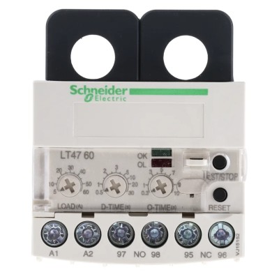 Schneider Electric LT47 Overload Relay 1 NO/1 NC 5A–60A FLC 60A Contact Rating 55W LT47
