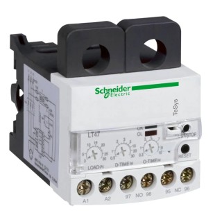 Schneider Electric LT47 Overload Relay 1 NO/1 NC, 5A-60A FLC, 60A Contact Rating, 55 W Power, 24V AC/DC, Manual LT4760BS