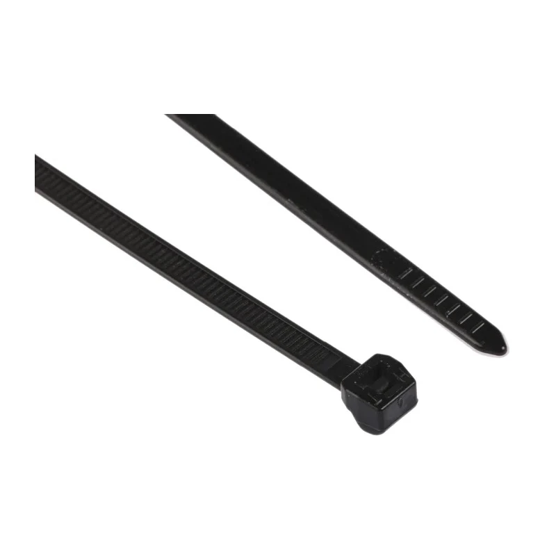 HellermannTyton Cable Tie Non-Releasable, 245 mm Length x 4.6 mm Width, Black Polyamide 66 118-00018 T50MOS-PA66HS-BK