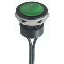 APEM IA Series Push Button Switch, Momentary, Panel Mount, 16.2 mm Cutout, SPST, IP65 IP67, 24 V dc IAR3F1300