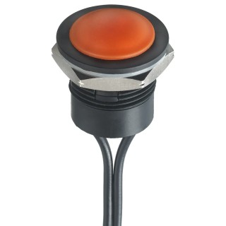 APEM IA Series Push Button Switch, Momentary, Panel Mount, 16.2 mm Cutout, SPST, IP65, IP67, 24 V dc IAR3F1900