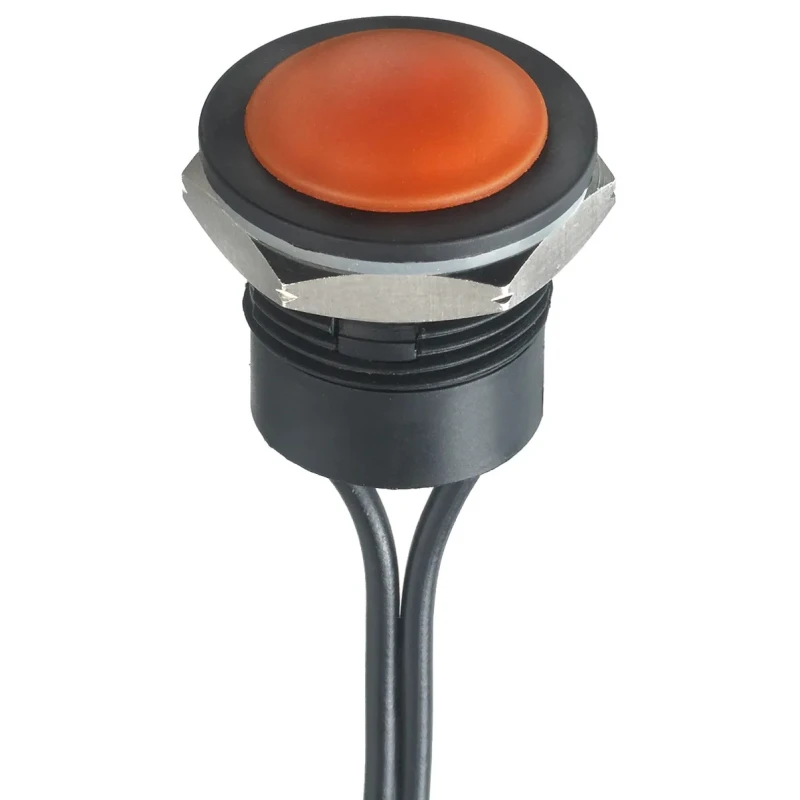 APEM IA Series Push Button Switch, Momentary, Panel Mount, 16.2 mm Cutout, SPST, IP65, IP67, 24 V dc IAR3F1900
