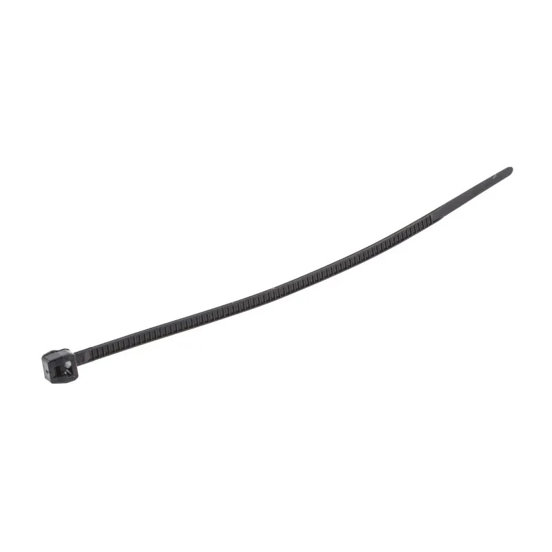 HellermannTyton Non-Releasable Cable Tie 100 mm x 2.5 mm, Black Polyamide 66, 80N Tensile Strength 118-00030 T18ROS-PA66HS-BK