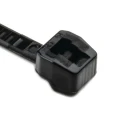 HellermannTyton Non-Releasable Cable Tie 100 mm x 2.5 mm, Black Polyamide 66, 80N Tensile Strength 118-00030 T18ROS-PA66HS-BK