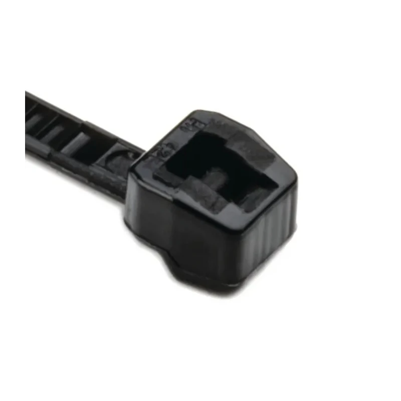 HellermannTyton Non-Releasable Cable Tie 100 mm x 2.5 mm, Black Polyamide 66, 80N Tensile Strength 118-00030 T18ROS-PA66HS-BK