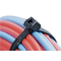 HellermannTyton Non-Releasable Cable Tie 100 mm x 2.5 mm, Black Polyamide 66, 80N Tensile Strength 118-00030 T18ROS-PA66HS-BK