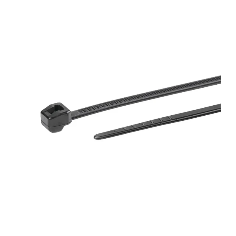 HellermannTyton Non-Releasable Cable Tie 100 mm x 2.5 mm, Black Polyamide 66, 80N Tensile Strength 118-00030 T18ROS-PA66HS-BK