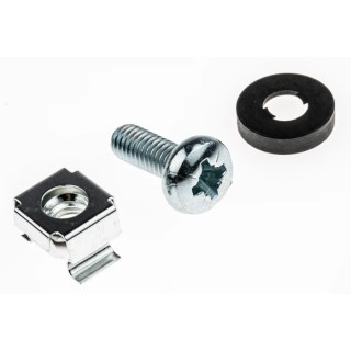 RS PRO Nylon 10 Piece Cross Drive Nut & Washer Kit M6 Pan Head Machine Screw 16mm Length 542-5410