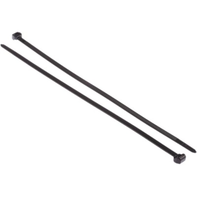HellermannTyton Non-Releasable Cable Tie Black Polyamide 66 200 mm x 4.6 mm Tensile Strength 225N 118-05050 T50ROS-PA66HS-BK