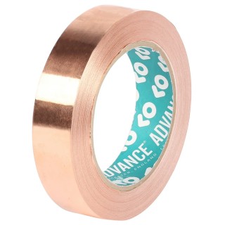 Advance Tapes Conductive Metallic Tape 19mm x 33m Copper Foil Thermosetting Acrylic Adhesive AT528