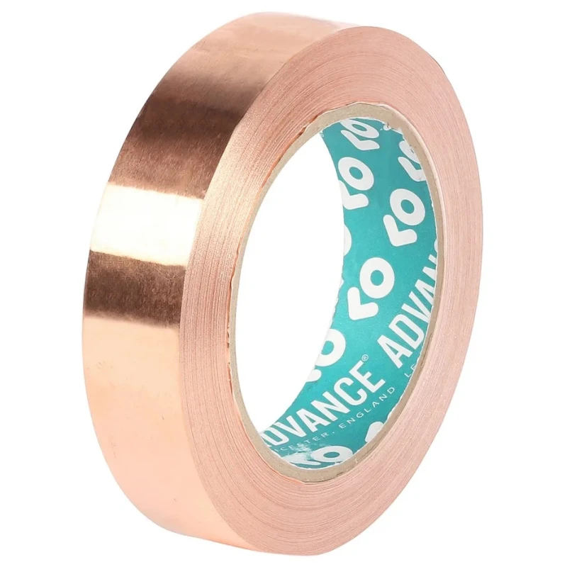 Advance Tapes Conductive Metallic Tape 19mm x 33m Copper Foil Thermosetting Acrylic Adhesive AT528
