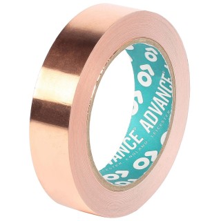Advance Tapes Non-Conductive Metallic Tape Copper Foil 19mm Width 33m Length 155°C Max AT525