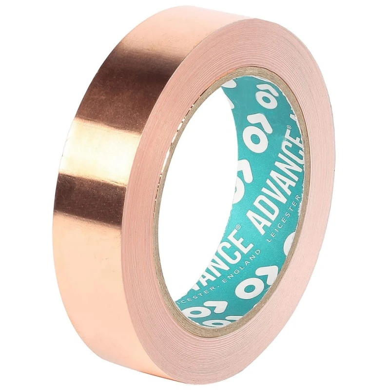 Advance Tapes Non-Conductive Metallic Tape Copper Foil 19mm Width 33m Length 155°C Max AT525