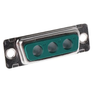 Amphenol Communications Solutions DW 3 Way Straight Cable D-Sub Connector with Mounting Hole DA3W3SA00LF