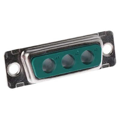 Amphenol Communications Solutions DW 3 Way Straight Cable D-Sub Connector with Mounting Hole DA3W3SA00LF