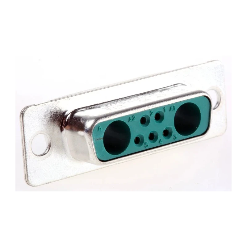 Amphenol Communications Solutions DW 7 Way Straight Crimp D-Sub Connector, Socket Contact Female, 300V, 5A DA7W2SA00LF