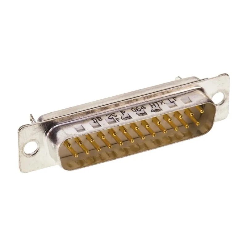 Amphenol Communications Solutions 25 Way Straight 2.76 mm Pitch Panel Mount D-Sub Connector, Standard Male DB25P064HTXLF