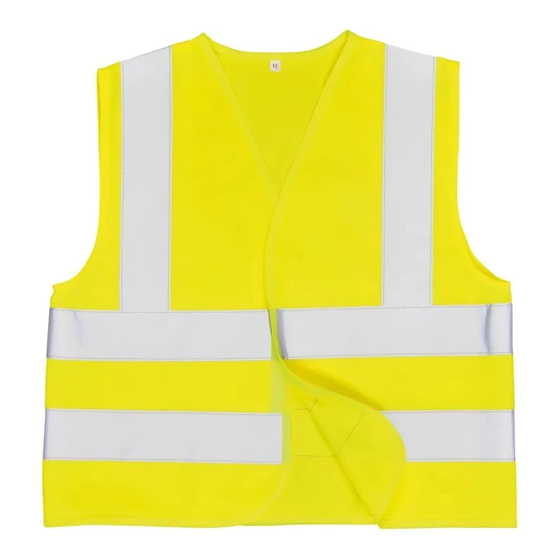RS PRO Yellow Velcro Hi Vis Vest Polyester Size S 2 Reflective Bands 124-8203