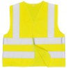 RS PRO Yellow Velcro Hi Vis Vest Polyester Size S 2 Reflective Bands 124-8203