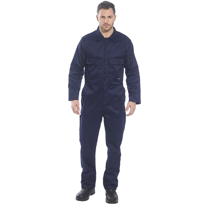 RS PRO Navy Reusable Overall, Coverall, Size M, Chest 40 to 41 inch, Poly Cotton Fabric 124-8234