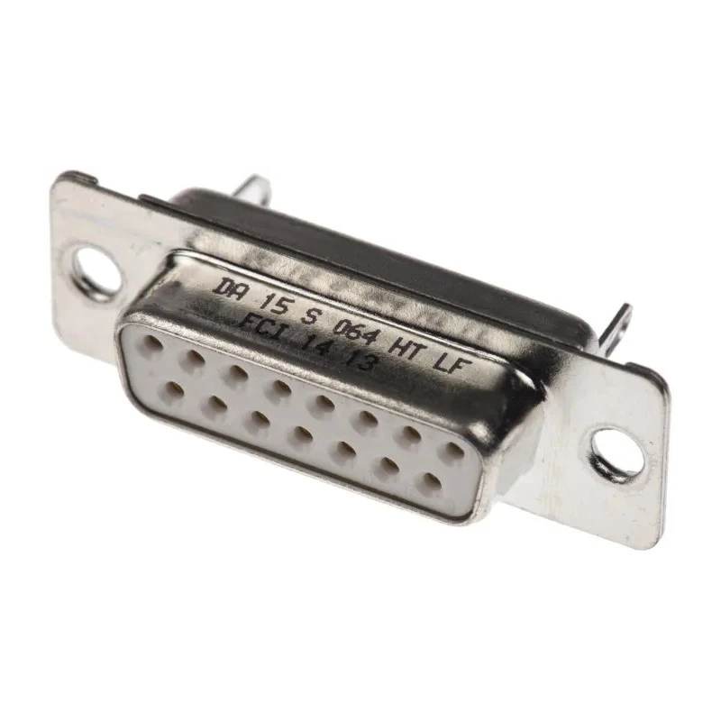 Amphenol Communications Solutions 15 Way Straight 2.74 mm Pitch Panel Mount D-Sub Connector Female DA15S064HTLF