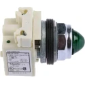 Schneider Electric Flush Green LED Pilot Light Harmony 9001K, 30 mm Cutout, 24V AC/DC, IP66, Round 9001KP35LGG9