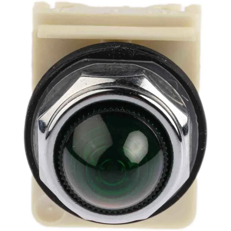 Schneider Electric Flush Green LED Pilot Light Harmony 9001K, 30 mm Cutout, 24V AC/DC, IP66, Round 9001KP35LGG9