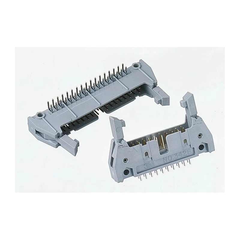 3M 3000 Series Right Angle Through Hole PCB Header, 26 Contacts, 2 Row, 2.54 mm Pitch, Shrouded N3429-5302RB