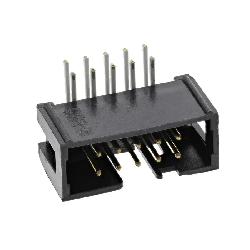3M 2500 Series Right Angle Through Hole PCB Header 10 Contacts 2.54 mm Pitch 2 Row Shrouded N2510-5002RB