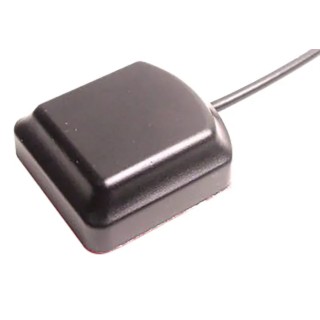Siretta Square Adhesive Mount GPS Antenna with SMA Male Connector 1m Lead Length ALPHA4A/1M/SMAM/S/S/26