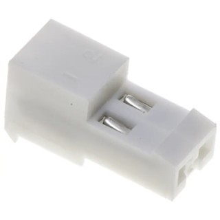 TE Connectivity 2-Way IDC Connector Female for Cable, Shrouded, 5A Current, 250V AC, 2.54mm Pitch, Right Angle 3-640441-2