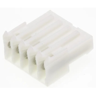 TE Connectivity 5-Way Shrouded Female IDC Connector for Cable, 1 Row, 250V AC, 5A, Right Angle Mount 3-640441-5