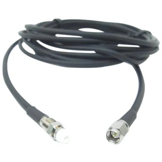 Siretta ASME Series RF LLC200A Coaxial Cable, 10 m Length, 50 Ω Impedance, Black LSZH Jacket, Terminated, Model LLC200A