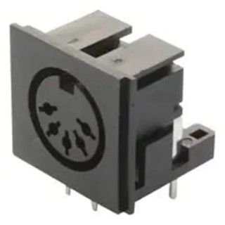 Lumberg 5 Pole Right Angle Standard DIN Socket, PCB Mount, 24V AC, 4A, Plug-In, Female Contact, DIN 41524 0105 05