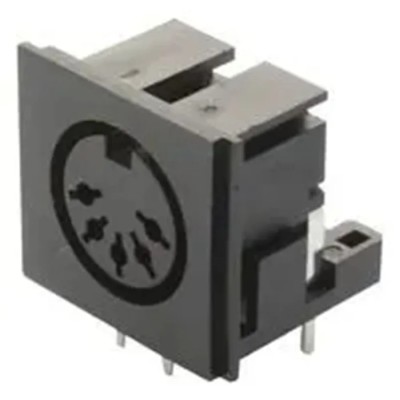 Lumberg 5 Pole Right Angle Standard DIN Socket, PCB Mount, 24V AC, 4A, Plug-In, Female Contact, DIN 41524 0105 05