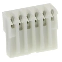 TE Connectivity 6-Way IDC Connector Female for Cable, 1 Row, 5A, 250V ac, Tin over Nickel Plating, MTA-100 Series 3-640441-6