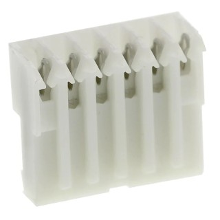 TE Connectivity 6-Way IDC Connector Female for Cable, 1 Row, 5A, 250V ac, Tin over Nickel Plating, MTA-100 Series 3-640441-6