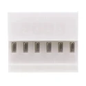 TE Connectivity 6-Way IDC Connector Female for Cable, 1 Row, 5A, 250V ac, Tin over Nickel Plating, MTA-100 Series 3-640441-6