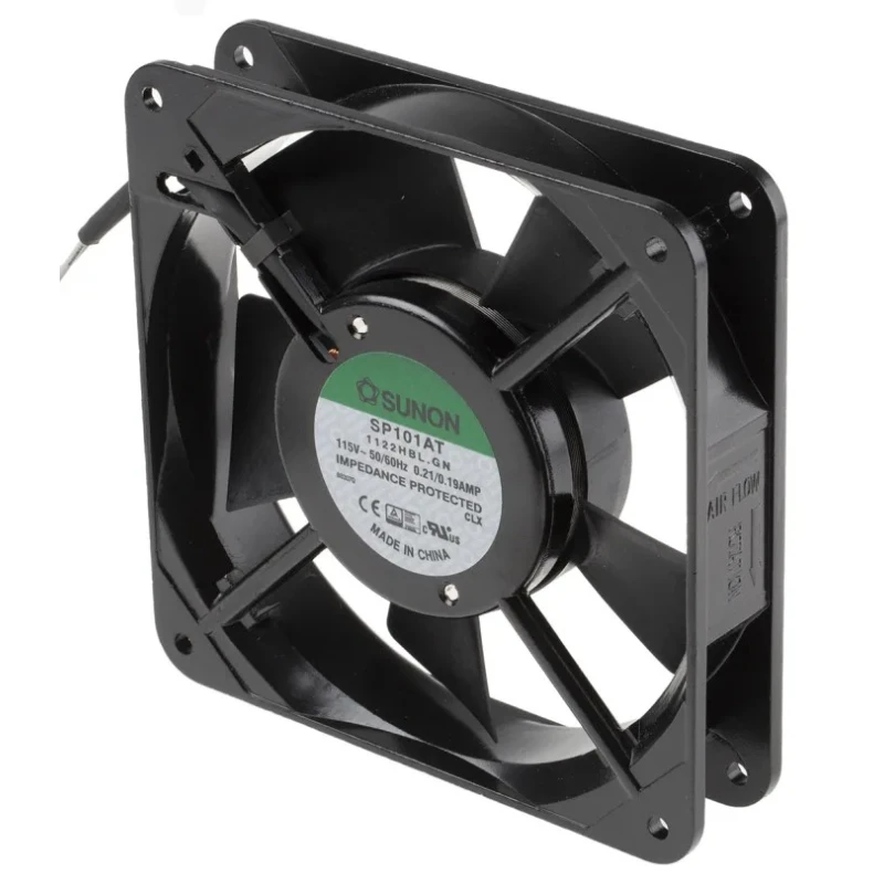 Sunon SP Series Ball Bearing AC Axial Fan 115V ac 18W 136 m³/h 190mA 120 mm Frame SP101AT/1122HBL.GN
