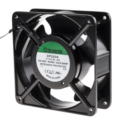Sunon DP Series Axial Fan 230V AC 132.5 m³/h Air Flow 10W Power 50mA Current 120mm x 120mm x 38mm Ball DP203A/2123LBL.GN