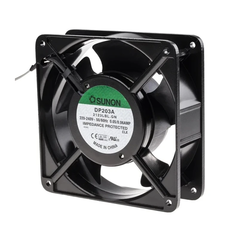 Sunon DP Series Axial Fan 230V AC 132.5 m³/h Air Flow 10W Power 50mA Current 120mm x 120mm x 38mm Ball DP203A/2123LBL.GN