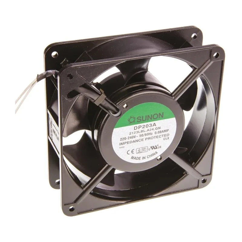 Sunon DP Series 230V AC Axial Fan 120mm x 120mm x 38mm, 10W, 2150rpm, 122.4 m³/h, Ball Bearing DP203A/2123LBL(A24).GN