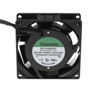 Sunon SF Series Ball Bearing AC Axial Fan 230V ac, 13.5W, 31 m³/h Air Flow, 80mm Frame, 2900 rpm 2082HBL.GN