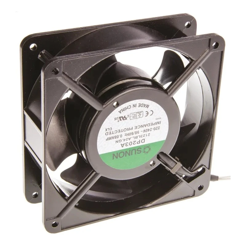 Sunon DP Series 230V AC Axial Fan 120mm x 120mm x 38mm, 10W, 2150rpm, 122.4 m³/h, Ball Bearing DP203A/2123LBL(A24).GN