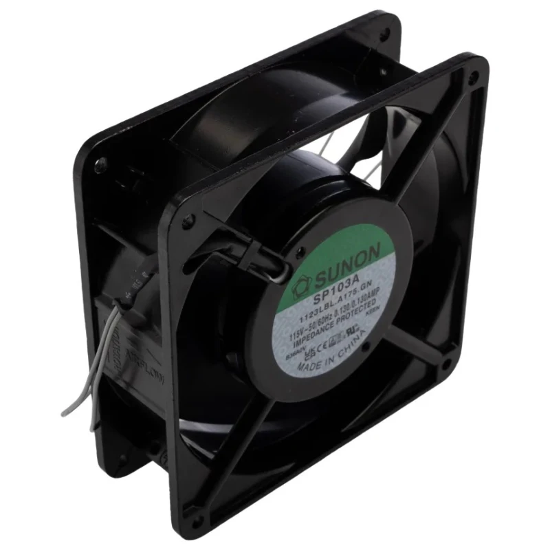 Sunon SP Series AC Axial Fan 115V AC 11W 110mA 132.6m³/h 120 x 120 x 38 mm SP103A/1123LBL(A175).GN