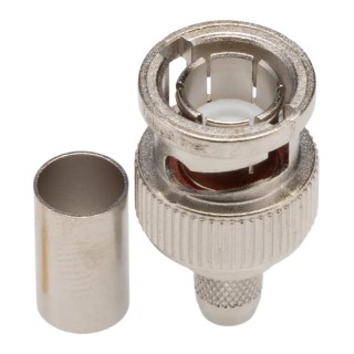 Telegartner BNC Series 75 Ω Coaxial Connector Cable Male BNC, Straight Body Crimp Connector J01002A1352