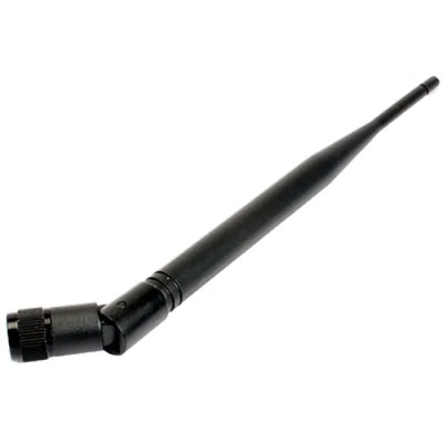 Siretta Whip WiFi Antenna with SMA RP Connector DELTA6B/x/SMAM/RP/S/11, 2.4GHz, 5 dBi Gain, External, Omni-Directional