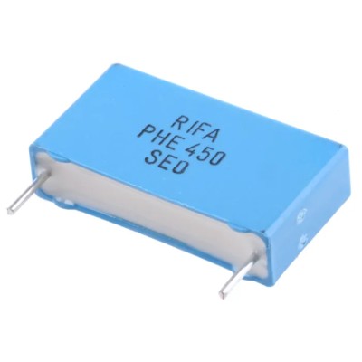 KEMET PHE450 Metallized Polypropylene Film Capacitor, 100 nF, ±5 %, 630 V DC, 180 V AC, Radial Through Hole 