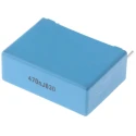 KEMET Film Capacitor, ±5 % Tolerance, 470 nF Capacitance, 630 V DC, 180 V AC, Through Hole Mounting, PHE450